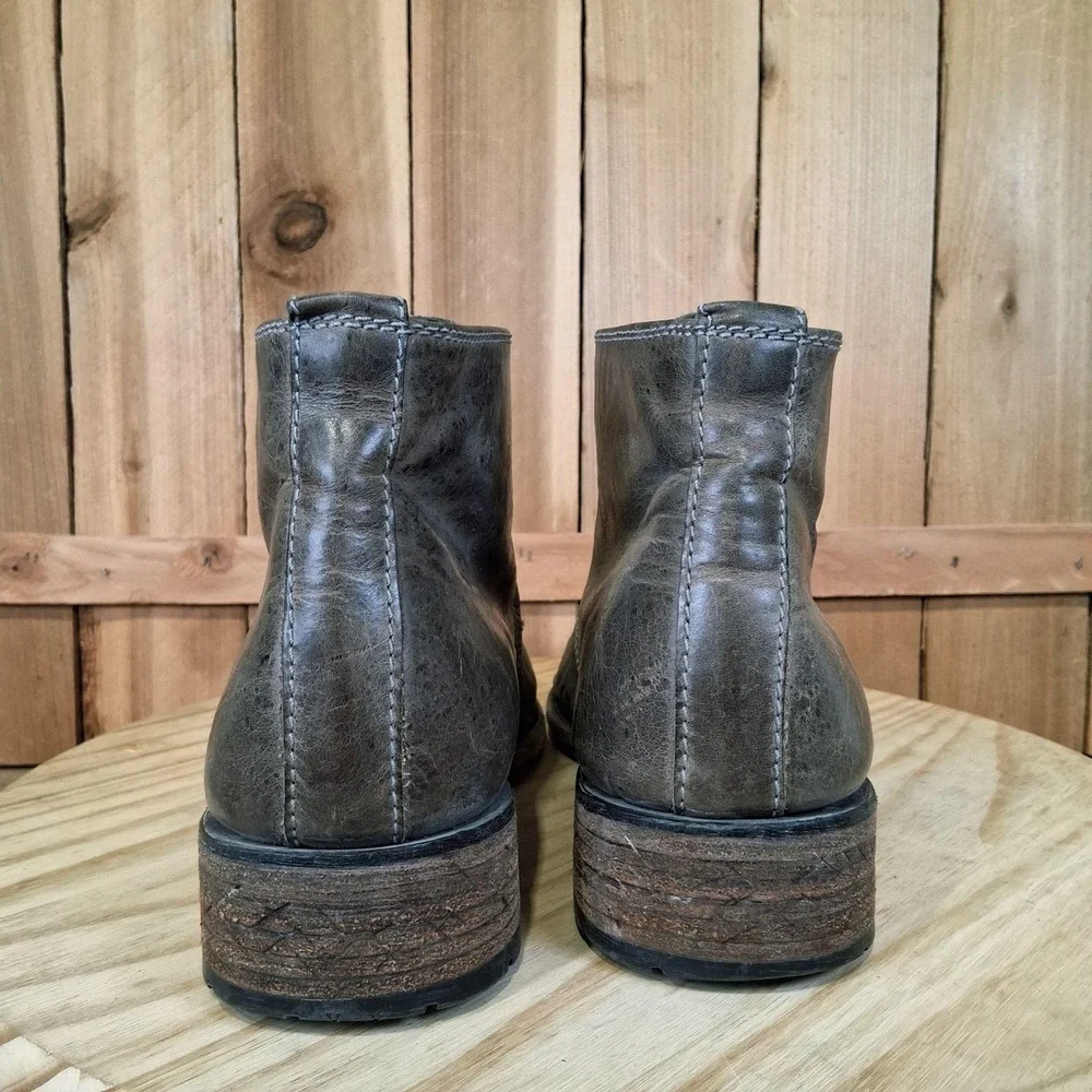 Freebird Gulch Boots Mens 8 Gray Leather Chukka Ankle Lace Up Casual‎